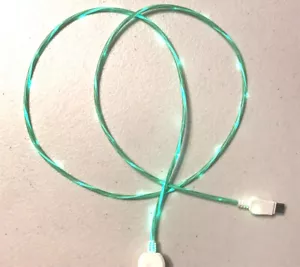 FLOW LED Light-up Glow USB Charger Cable cord for ALL MICRO-C USB phones/devices - Picture 1 of 20