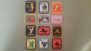 astrological sex signs zodiac embroidered patches - Picture 1 of 1
