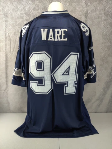 DeMarcus Ware Dallas Cowboys Jersey Reebok Mens 58 Blue 94 Sewn Stitched Vintage Cover