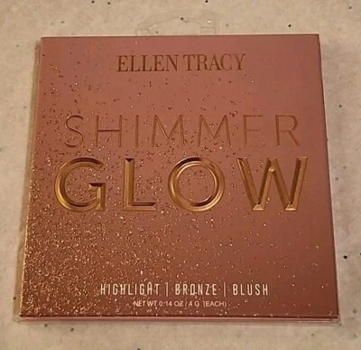 New ELLEN TRACY - SHIMMER/GLOW Complexion Palette - Highlight, Bronze & Blush - Image 1 of 3