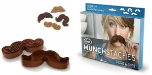 Paquete combinado de cortadores de galletas y estampillas FRED Munchstaches nuevo en caja para niños amantes de la comida - Imagen 1 de 1