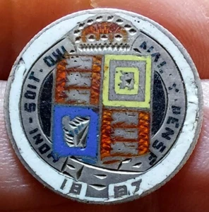 1887 VICTORIA ENAMELLED SIXPENCE IN 5 COLOURS SP04 - Picture 1 of 2