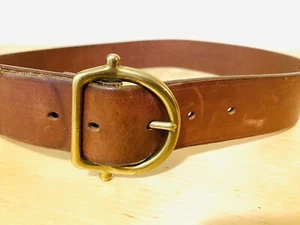 Ralph Lauren Vegetable Tanned Italian Saddle Belt Size S Made In Italy - Picture 1 of 13