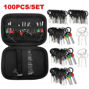 100Pcs/Set Pin Ejector Wire Kit Extractor Auto Terminal Removal Connector Tool - Picture 1 of 7