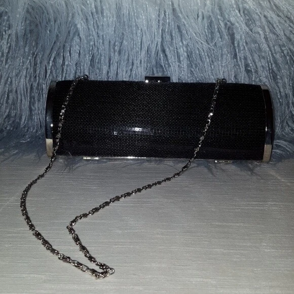 STYLE AND CO black sequin evening clutch purse - Image 1 of 4