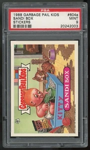 1988 Topps Garbage Pail Kids 15th Series #604a Sandi Box PSA 9 MINT Os15 Die-Cut - Picture 1 of 3