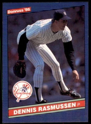 1986 Donruss Dennis Rasmussen Baseball Cards #336 - Image 1 of 2