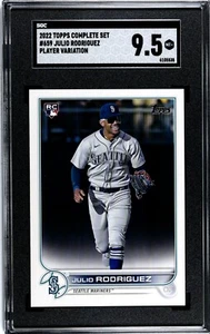 2022 Topps Factory Set Julio Rodriguez RC #659 Photo Variation SGC 9.5 Mint+ - Picture 1 of 2
