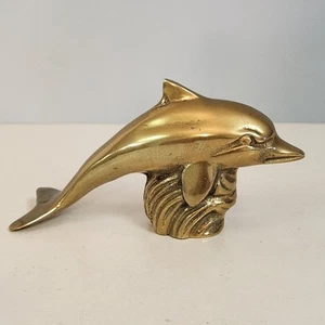 Vintage Messing Delfine Figuren Briefbeschwerer massiv Figur Stranddeko  - Bild 1 von 16