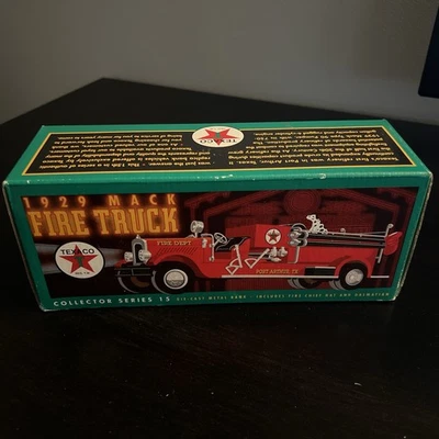 ERTL 1929 Mack Fire Truck Texaco Diecast Metal Bank Collector Series #15 - Image 1 of 4