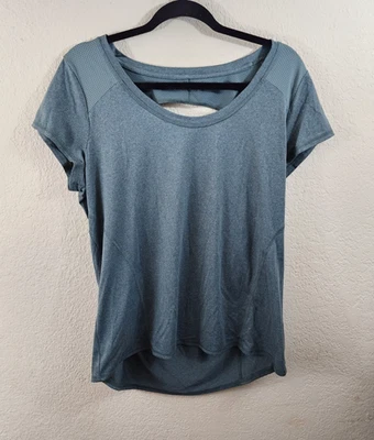 Camiseta deportiva ligera de manga corta con espalda abierta verde L Xersion para mujer Foto 1 de 4