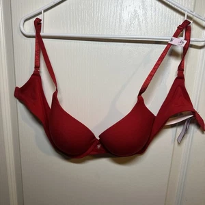 36B Victorias Secret Bombshell TShirt PushUp Plunge Bügel BH rot - Bild 1 von 8