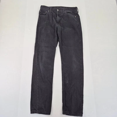 LEVI'S 502 Jeans W30 L32 Negro Hombres Algodón Corte Recto Denim - Imagen 1 de 4