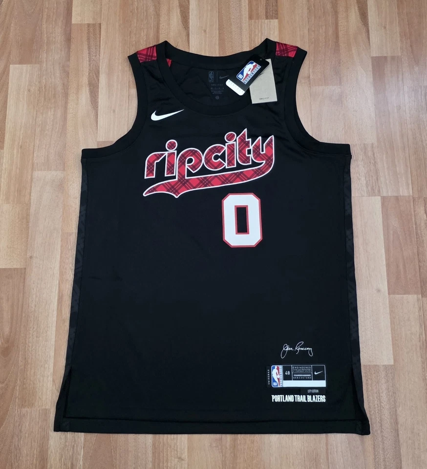 Nike Portland Trailblazers Damian Lillard City Edition Jersey DX8774-01 Sz M