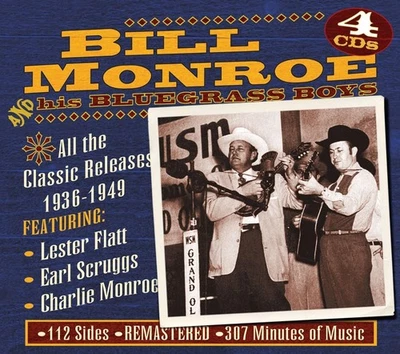 Bill Monroe/His Bluegrass Boys Classic Releases 1936-49 4-CD Box Set NEW SEALED - Image 1 of 4