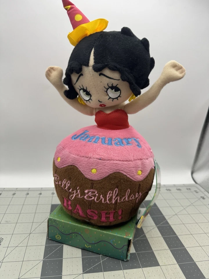 BETTY BOOP JANUARY Birthday Bash Cupcakes Plush Stuffed Toy 2013 13.5” - Image 1 of 4