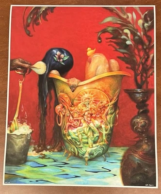 Esao Andrews Art Print HONEYPOT S/# 125 Surreal Fantasy Poster Female Figure - Image 1 of 4