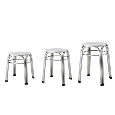 Metal Stool Nonslip Stacking Stackable Stool for Indoor Kitchen Dining Room - Image 1 of 2
