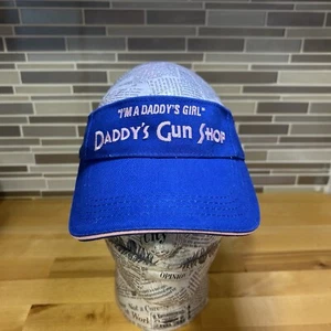 Daddy’s Gun Shop Mayo Florida ‘I’m A Daddy’s Girl’ Blue w Pink Embroidery Visor - Picture 1 of 6