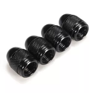 4pcs Car Wheel Tyre Tire Valve Stem Air Dust Cover Screw Cap Accessories Black - Picture 1 of 12