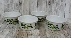 Portmeirion 'Summer Strawberries' Auflaufförmchen Schalen stapelbar 4er Set England EUC - Bild 1 von 11