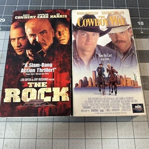 The Cowboy Way & The Rock VHS Tape Lot - Picture 1 of 3