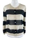 Marccain Black &amp; Beige Striped Blouse - Size S