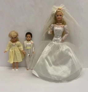 VINTAGE Wedding Party Barbie Stacie & Todd Dolls Special Edition 1994 Mattel - Picture 1 of 11
