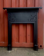 Victorian Cast Iron Fire Surround (FITS 🚚 FLAT WALL  DELIVERY £20 / £50 Most Uk
