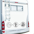 Camper Van Symbols Mountain Sticker Motor home Decal Personalised Carbonation