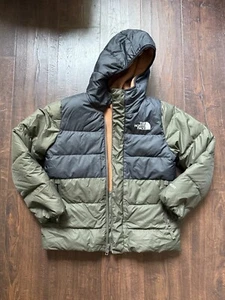 The North Face Boys’ North Down Fleece-Lined Parka small 7/8 New Taupe Green - Picture 1 of 4