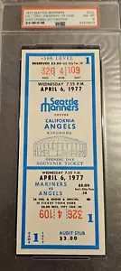 1977 Seattle Mariners Full Ticket, 1st Game/Opening Day Kingdome, PSA 8 / NM-MT - Picture 1 of 2