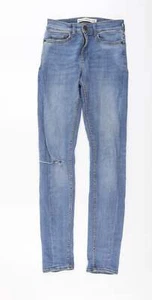 Pantalones de mezclilla ajustados para hombre New Look azul algodón talla 30 in L34 con botón regular - Imagen 1 de 12