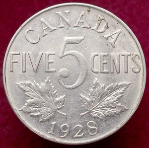 Canada 5 Cents 1928 (J0107) - Picture 1 of 2