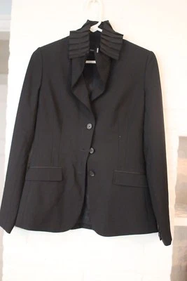 Chaqueta Blazer DE COLECCIÓN Saks Fifth Avenue Signature NEGRA con Cuello de Cinta Talla 6  Foto 1 de 4
