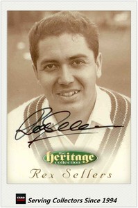 1996 Futera Cricket Heritage Collection Signature Card NO56 Rex Sellers