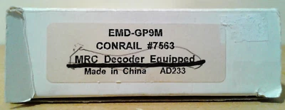 HO SCALE WALTHERS TRAINLINE EMD GP9M CONRAIL #7563 MRC DCC AD233 - Image 1 of 4