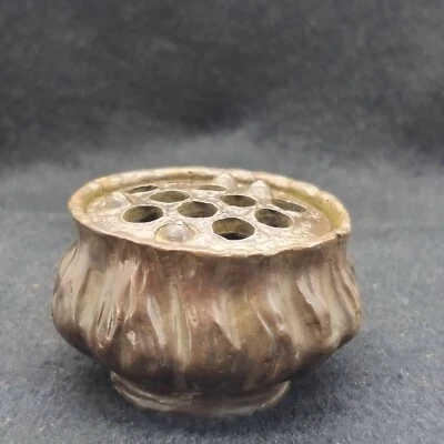 Antiguo quemador de incienso de raíz de loto de cobre púrpura chino adornos de incienso Foto 1 de 4