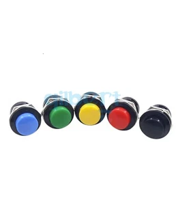 Interruptor de botón momentáneo orificio SPST 16 mm pulsador momentáneo R13-507 5 piezas - Imagen 1 de 8