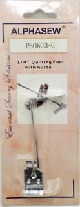 NEW ALPHASEW P60603 1/4" SEAM FOOT PATCHWORK QUILT GUIDE BAR LOW SHANK SNAP ON M - Picture 1 of 1