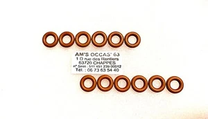 12 JOINTS INJECTEURS POUR BOSCH EV1-EV6 MONTAGE "MOTEUR 6 CYLINDRES" VR6 2.8 2.9 - Imagen 1 de 3