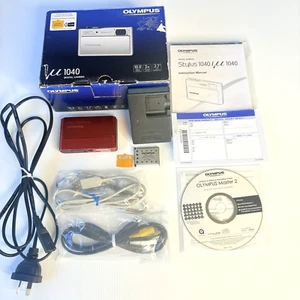 Olympus Digital Camera Stylus 1040 Vintage Red Y2K Original Box Tested Working - Picture 1 of 24