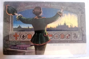 Pubblicitaria Illustratore COMITATO PRO MILANO Feste Ambrosiane PC Circa 1910 - Foto 1 di 2