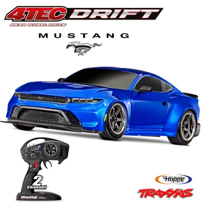 Traxxas TRX105237-4-BLUE 4-Tec Ford Mustang Blu 1/10 Drift RTR Brushed - Immagine 1 di 4