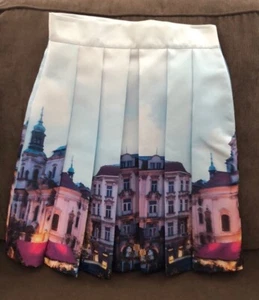 Couture District Damen Faltenrock City Grafik Knielang Gr. XL - Bild 1 von 5