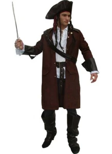 Piratenkostüm Kostüm Pirat Jack Gr. M L XL mit Hut Faschingskostüm Herren - Bild 1 von 3