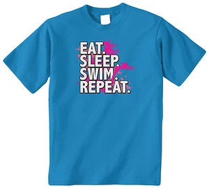 Threadrock Kids Eat Sleep Swim Repeat Youth T-shirt Swimming Sports Slogan