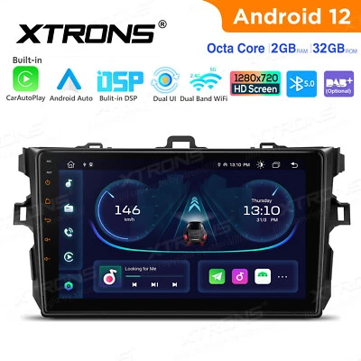 For Toyota Corolla 2007-2013 GPS Navigation Android 12 Car Stereo Radio WIFI SWC - Image 1 of 4