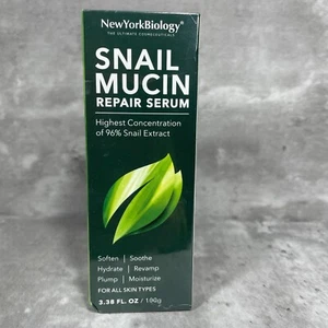 New York Biology 96% Korean Snail Mucin Serum for Face 3.38 fl oz Hydrate Soften - Picture 1 of 4