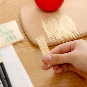 200x/Bag Bamboo Toothpick Disposable Natural Toothpick Fruit Single Tooth Sticks - Bild 1 von 12